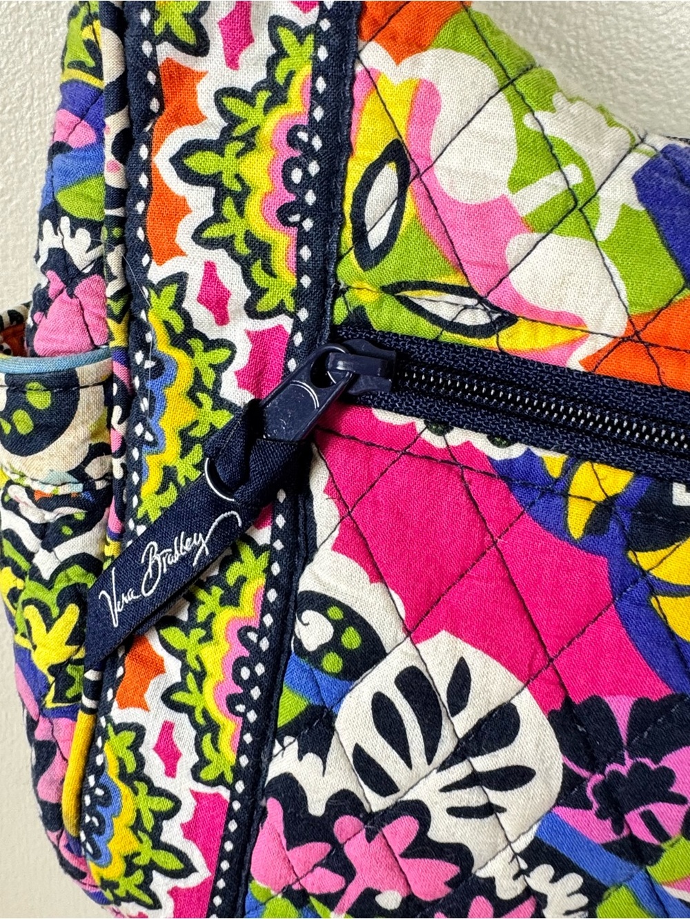 Vera Bradley Rio Crossbody Bag Large Bohemian Floral Quilted Cotton Colorful - Picture 3 of 6